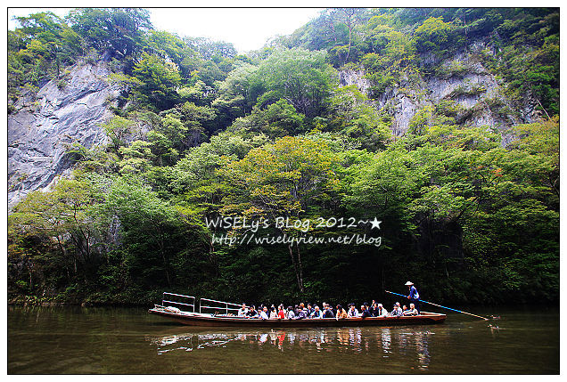 【旅行】2012日本．岩手縣：一關市景點＠猊鼻溪峽谷行～乘輕舟聽船歌，品嚐鮮美香魚餐