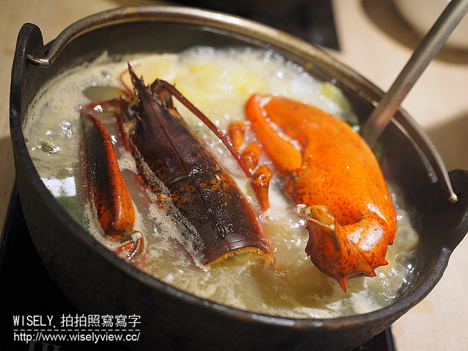 【食記】台北大安。捷運國父紀念館站：秋豆溢日式鍋物專門(忠孝店)&両手花(日式茶寮‧手作甜品)＠好料升級～波士頓龍蝦海陸雙人套餐火鍋 + 抺茶甜品