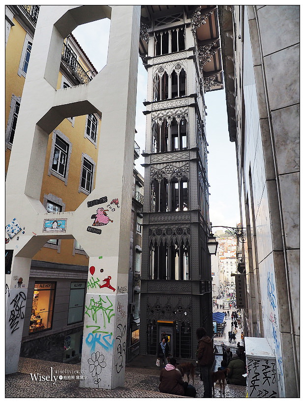 葡萄牙。里斯本景點：聖胡斯塔電梯／Elevador de Santa Justa︱鑄鐵結構歌德式電梯，360度環境俯瞰城市最佳位置