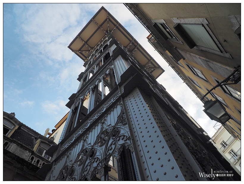 葡萄牙。里斯本景點：聖胡斯塔電梯／Elevador de Santa Justa︱鑄鐵結構歌德式電梯，360度環境俯瞰城市最佳位置