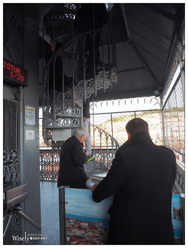 葡萄牙。里斯本景點：聖胡斯塔電梯／Elevador de Santa Justa︱鑄鐵結構歌德式電梯，360度環境俯瞰城市最佳位置