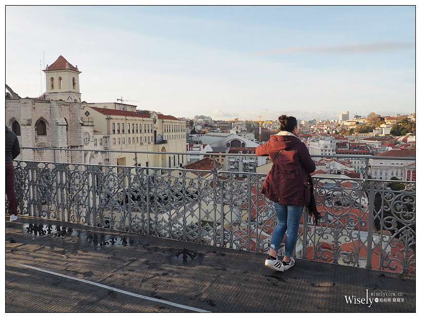 葡萄牙。里斯本景點：聖胡斯塔電梯／Elevador de Santa Justa︱鑄鐵結構歌德式電梯，360度環境俯瞰城市最佳位置