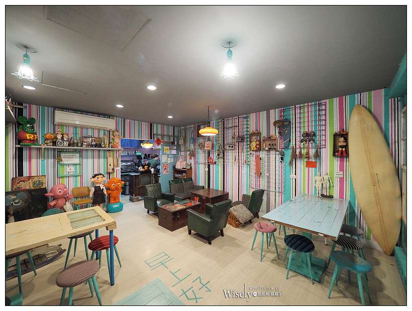 新北新店。老窗瞧瞧眨眼等.好孩子早餐店︱手桿脆皮蛋餅、熱壓吐司&肉蛋吐司～鄰近新店高中三民路上，復古雜貨設計風格，特色IG打卡輕食早午餐