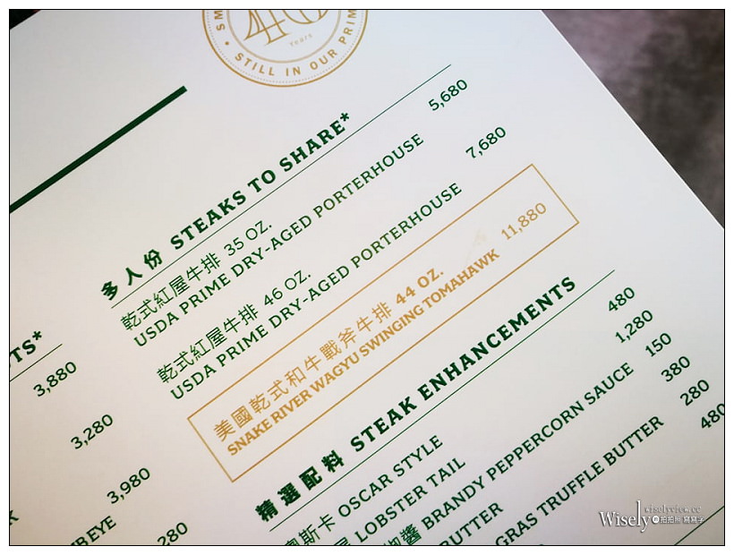 台北信義。微風南山 史密斯華倫斯基牛排館 Smith & Wollensky Taipei︱穿著Prada的惡魔經典牛排，47樓高空景觀餐廳