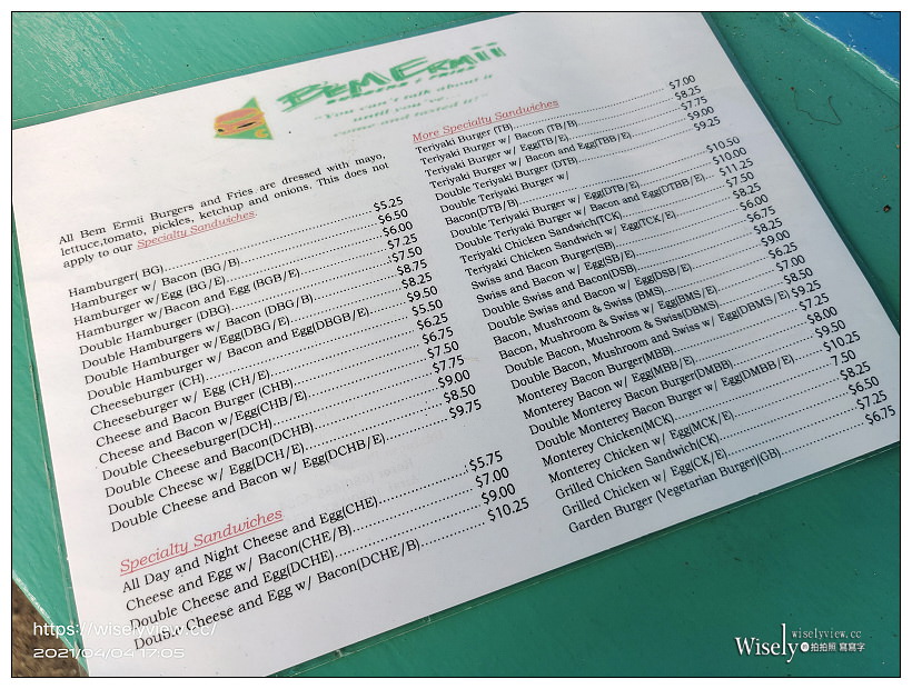 帛琉美食。Bem Ermii Burgers & Fries (Airai, Palau)︱現做餐車炭烤牛肉漢堡，在地導遊激推人氣小吃