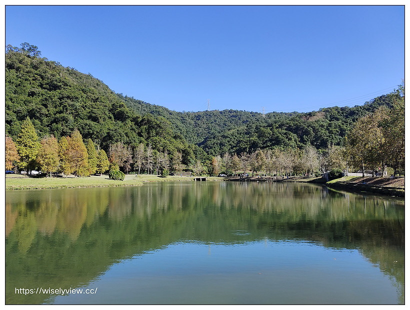宜蘭落羽松景點。員山蜊埤湖福園︱每年12月至隔年1月限定美景，拍照打卡親子野餐必訪