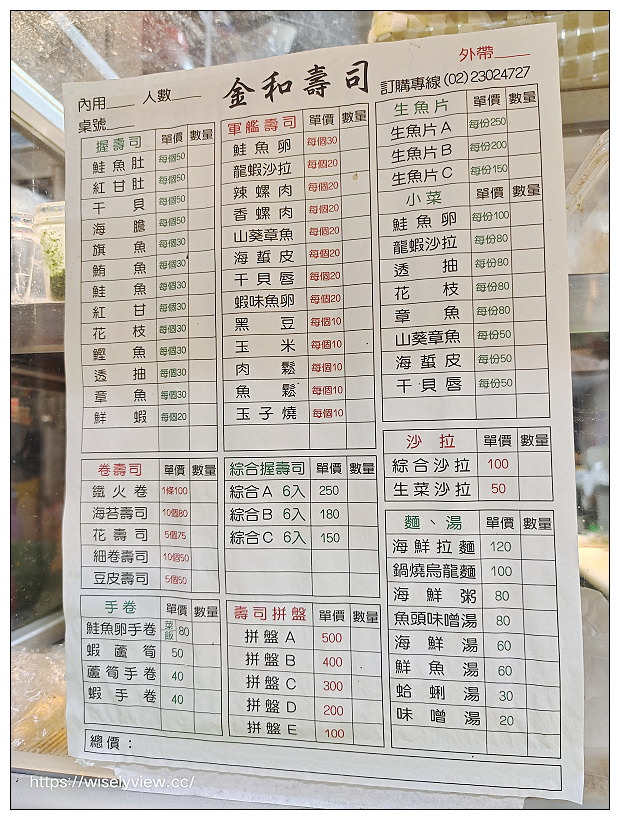 台北萬華。金和壽司︱隱身市場裡手作壽司店～新富市場美食 x 東三水街市場美食 x 捷運龍山寺站美食