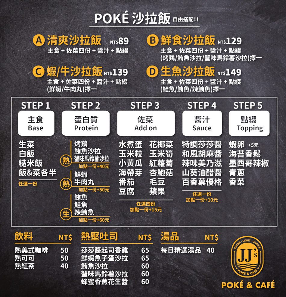 台北中正。 JJ’s POKE & CAFE︱台大水源市場 & 捷運公館站美食